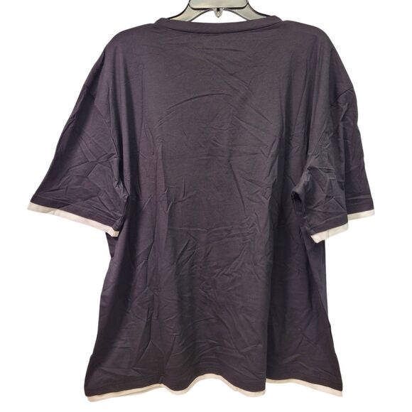 Men's Loose Fit T-Shirt Tops Basic Casual Round Neck Summer Black Shirts XXL - Picture 5 of 8